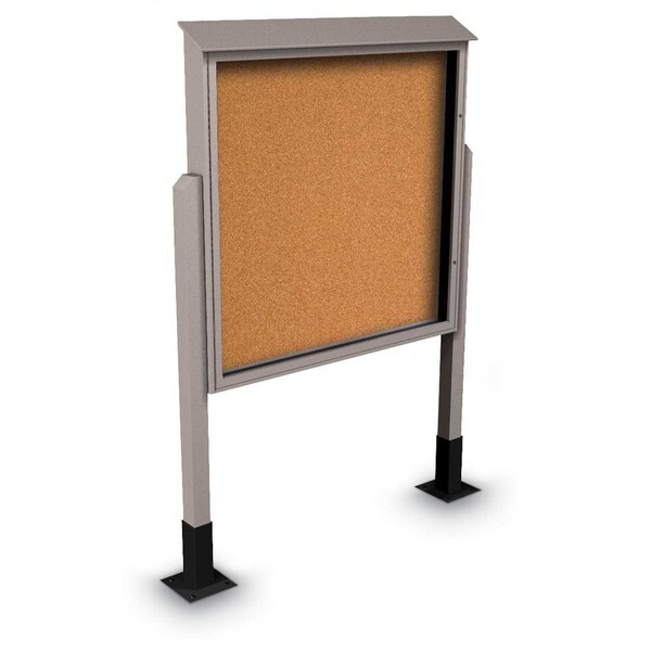 Sliding Door Indoor Enclosed Corkboard, 4